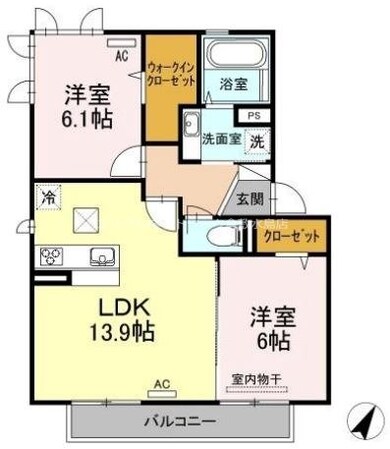 ヴァン　ベールの物件間取画像